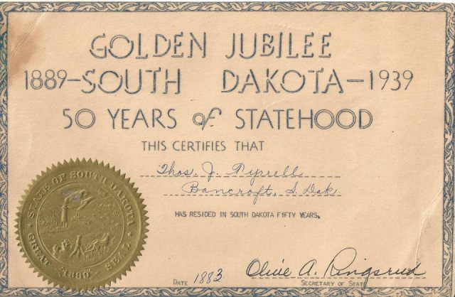 Thomas J Tyrrell golden jubilee